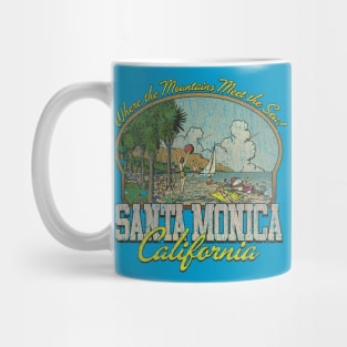 Santa Monica Where the Mountains Meet the Sea 1962 Mug